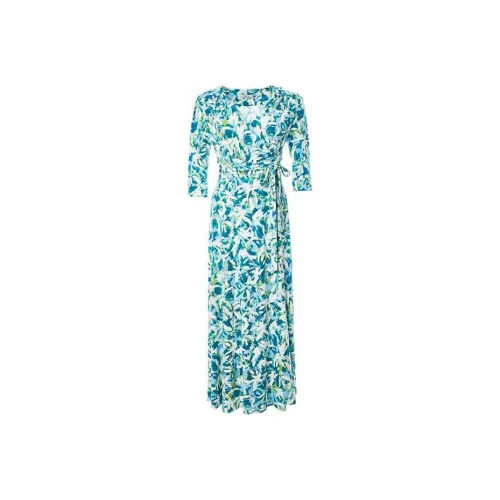 BESIONIA SS23 Short Sleeved Dresses Women's Blue Pattern