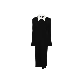 COURREGES Twist Polo Long Dress 'Black'