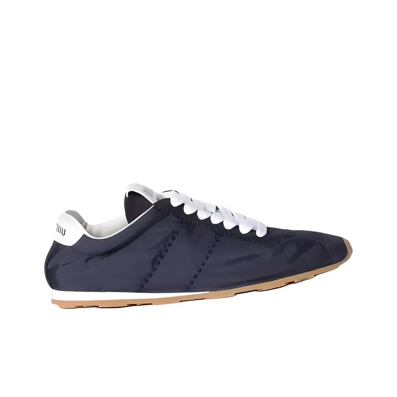 MIU MIU Plume Low Top Casual Shoes Women's Blue-1