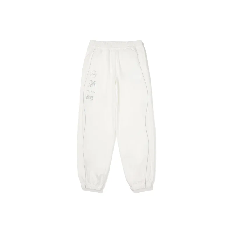 FILA Knitted Sports Pants Women's Gray White-0