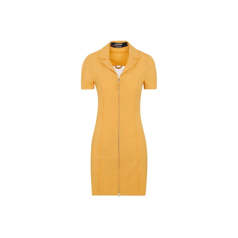 Jacquemus Short Sleeved Dress Women's Orange-0