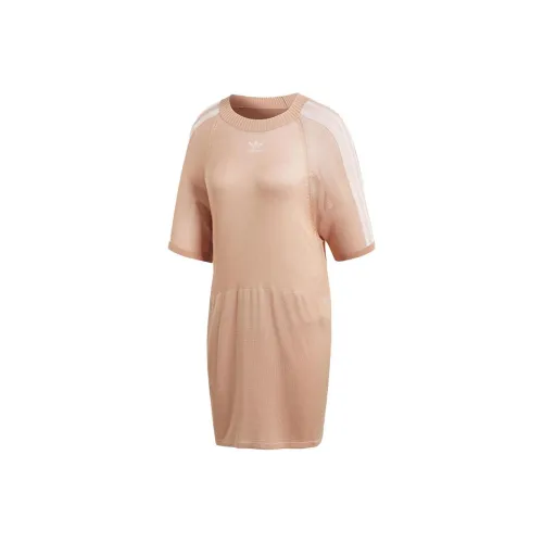 Adidas Originals Short Sleeved Dresses Women's Orange Pink