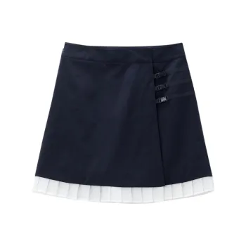 OVV Breeze Series Casual Shorts Women's Navy Blue & White Stiched 01