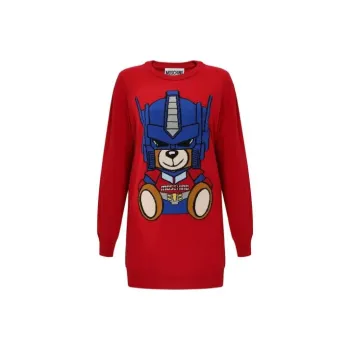 MOSCHINO Long Sleeved Dresses Women's Red