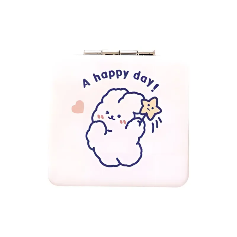 Love Of Wormwood Cartoon Foldable Mirror Double Sided Convenience-4