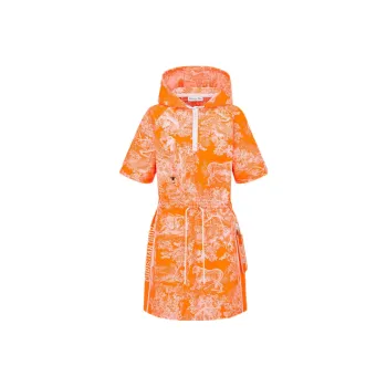 DIOR FW22 Short Sleeved Dress Women's Neon Orange