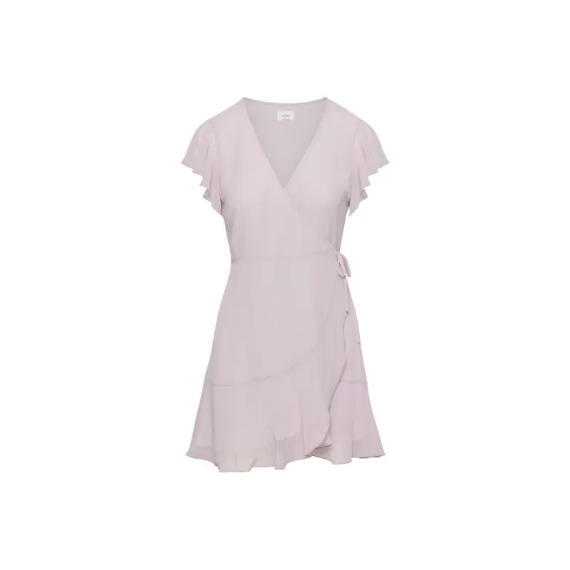 ARITZIA Wilfred Lawn Dress Short-Sleeved Dresses Women's Cloudy Lilac/Multiple Clouds Light Purple-0