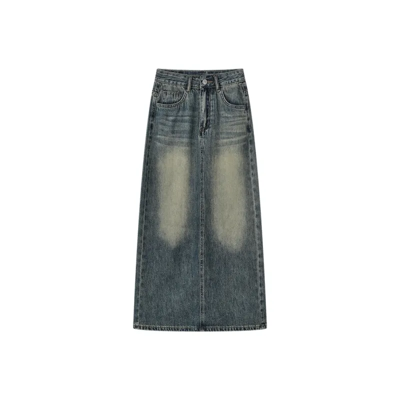 THE SEA LIFE Denim Long Skirt Women's Denim Blue-0
