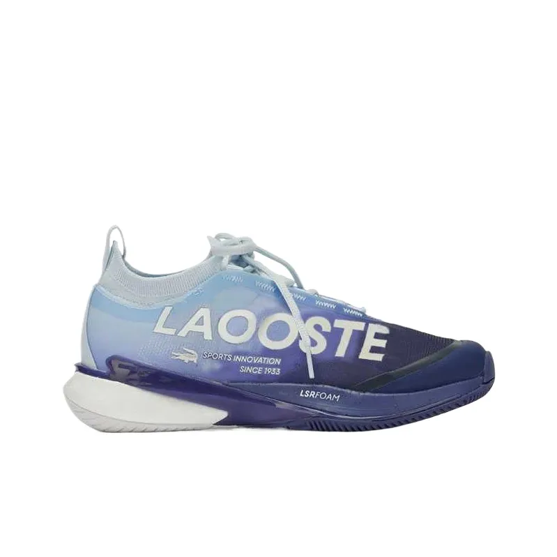 LACOSTE Slip Resistant Low Top Tennis Shoes Women's Light Blue-1