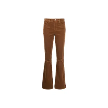 L'AGENCE Stevie Mid-rise Flared Velvet Trousers