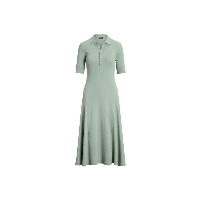Polo Ralph Lauren SS24 Short Sleeved Dress Women's Green-0