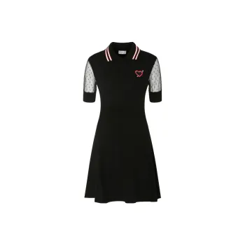 RED VALENTINO Short Sleeved Dresses Women's Black