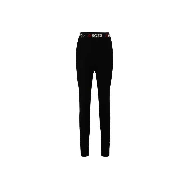 HUGO BOSS x PERFECT MOMENT Moment Virgin-Wool Leggings With Branding Leggings Women's Black-0