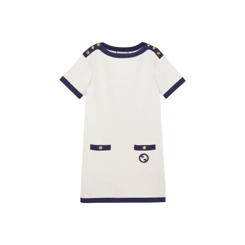 GUCCI Gg Logo Embroidered Dress-0
