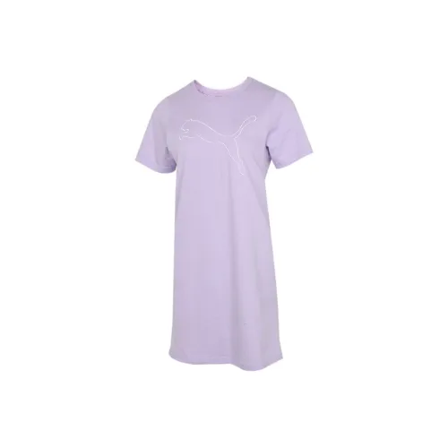PUMA Short Sleeved Dresses Women's Purple