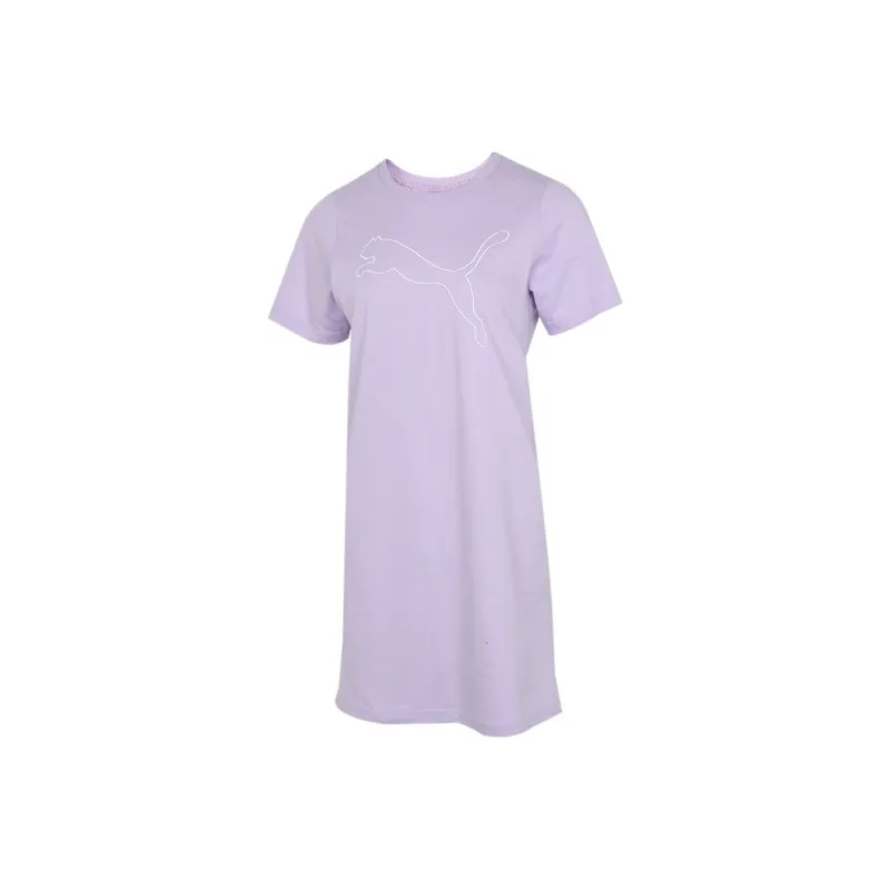 PUMA Short Sleeved Dresses Women's Purple-0