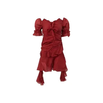 Incolore Short-Sleeved Dresses Women's Burgundy