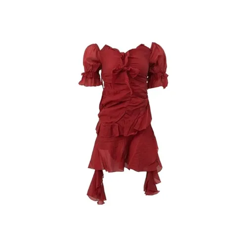 Incolore Short-Sleeved Dresses Women's Burgundy
