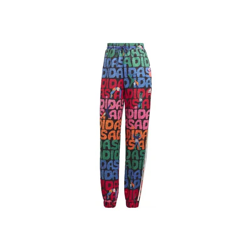 Adidas x FARM RIO Joggers Knitted Sports Pants Women's Black-0