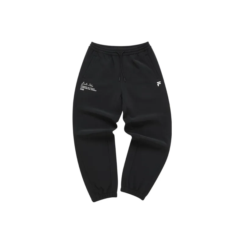 FILA FUSION Knitted Sports Pants Women's Black-0
