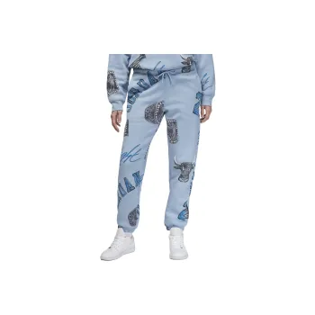 Jordan Brooklyn Fleece Knitted Sweatpants Women's Blue Gray