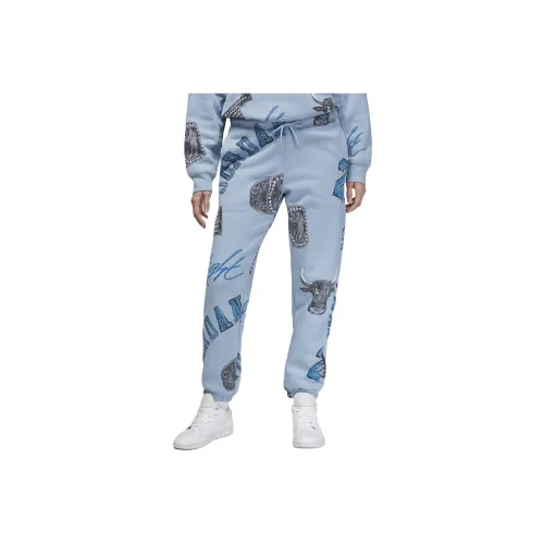 Jordan Brooklyn Fleece Knitted Sweatpants Women's Blue Gray