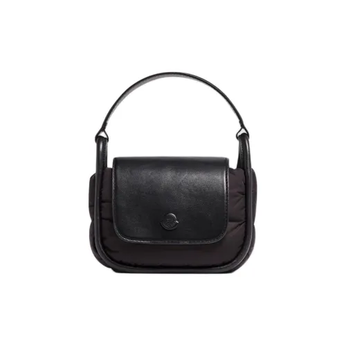 Moncler Recycled Nylon With Leather Detail One Shoulder Handbag Mini Women's Black