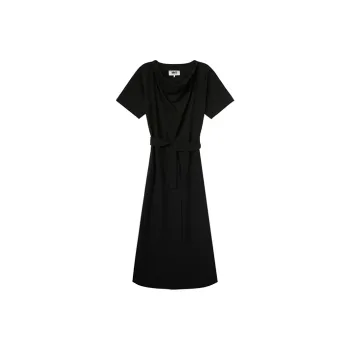 MM6 Maison Margiela Short Sleeved Dresses Women's Black