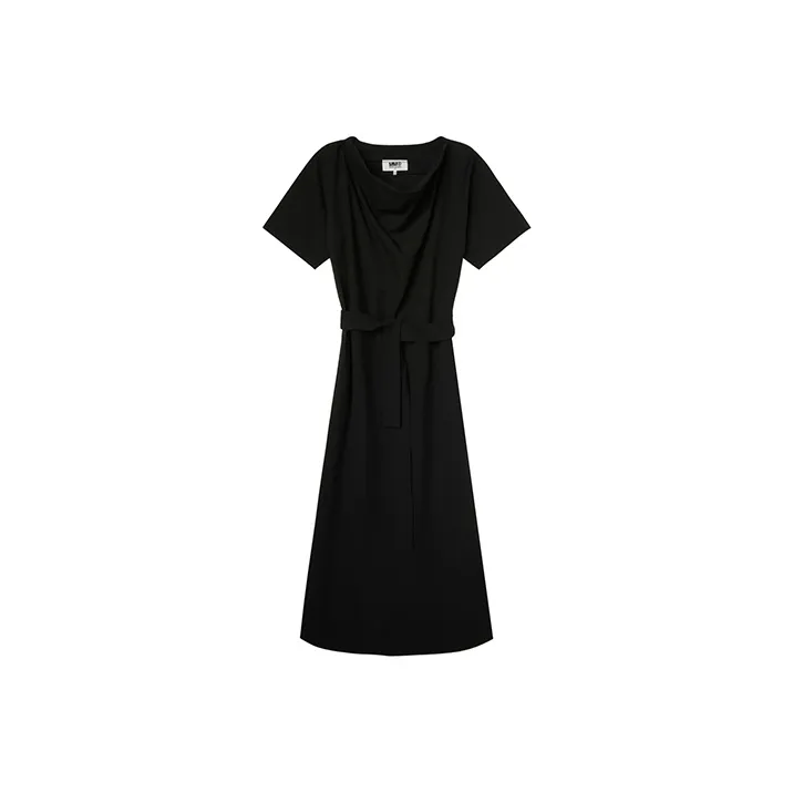 MM6 Maison Margiela Short Sleeved Dresses Women's Black-0