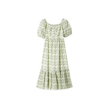 Inman Short Sleeved Dresses Women's Beige Yellow
