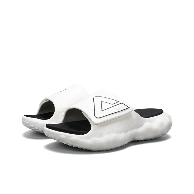 PEAK State Pole Cloud Slip Resistant Cushioning Slide Slippers Men's White Black-2