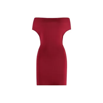 Jacquemus La Robe Cubista Off-Shoulder Dress