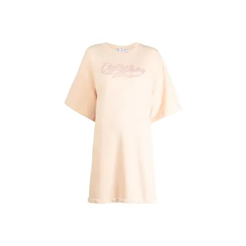 OFF WHITE Short Sleeved Dresses Women's Beige