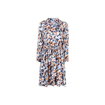 KENZO Abstract Print Long Sleeved Midi Dress
