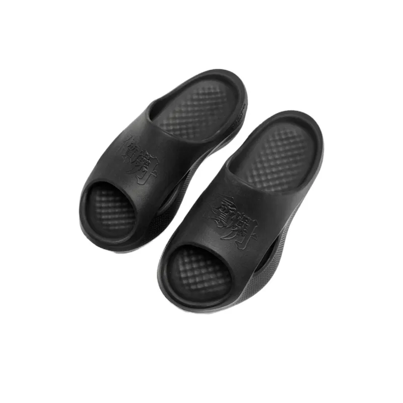 PINK PANTHER x QIAODAN Slip Resistant Abrasion Resistant Slide Slippers Men's Black-2