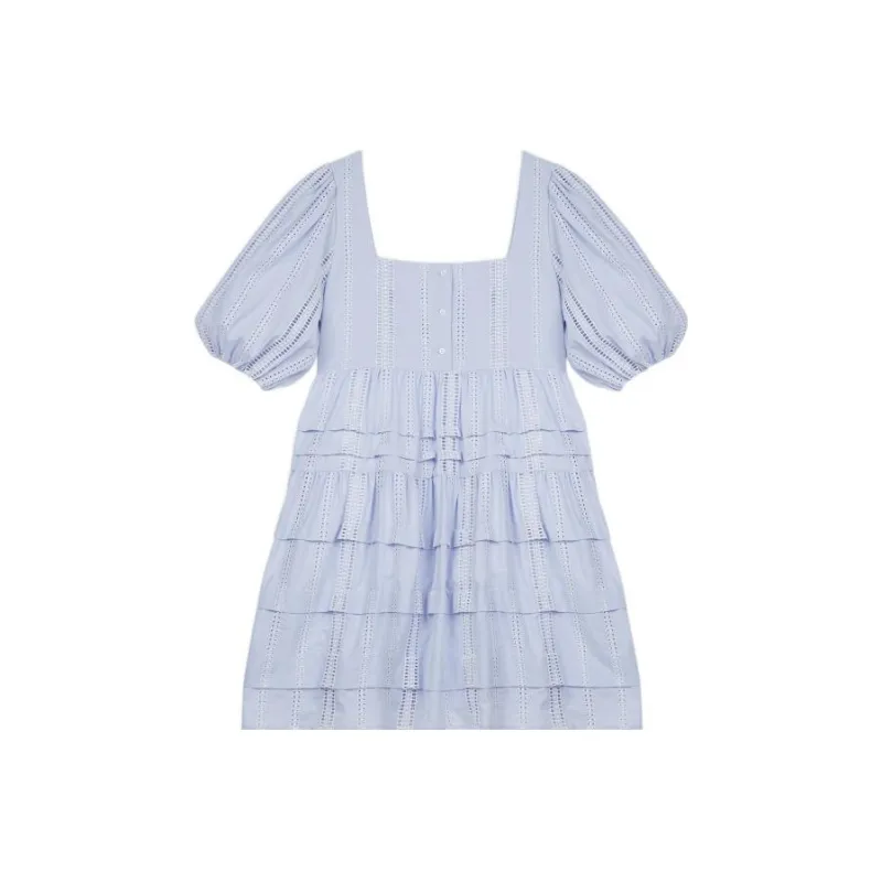 Maje SS23 Short-Sleeved Dresses Women's Sky Blue-0