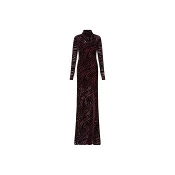Rebecca Vallance Irina Semi sheer Side slit Gown