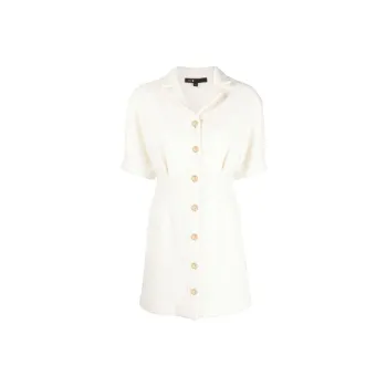 Maje Short-Sleeved Dresses Women's Light Beige