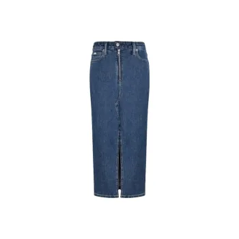 Calvin Klein Denim Long Skirts Women's 1A4-Denim Blue