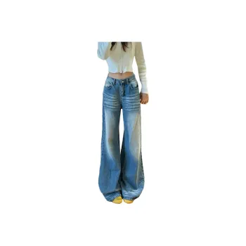 BENGEN Jeans Women's Washed Blue