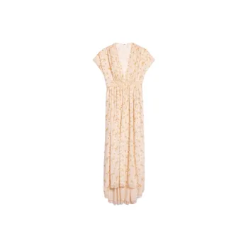 CELINE Short Sleeved Dresses Women's Yellow
