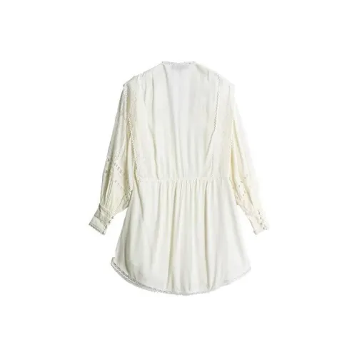 IRO NIGHT Long Sleeved Dresses Women's Ecru