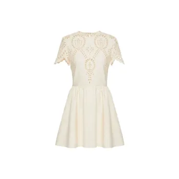 Valentino Short Sleeved Dresses Women's White