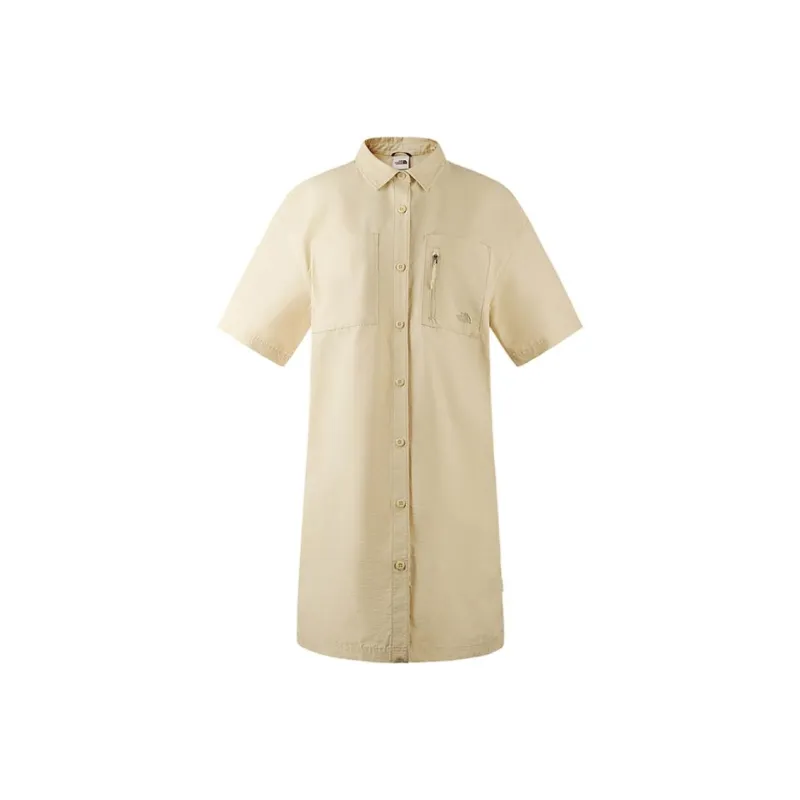 THE NORTH FACE CAMP UTILITY SS24 Short Sleeved Dress Women's Gravel Sand-0