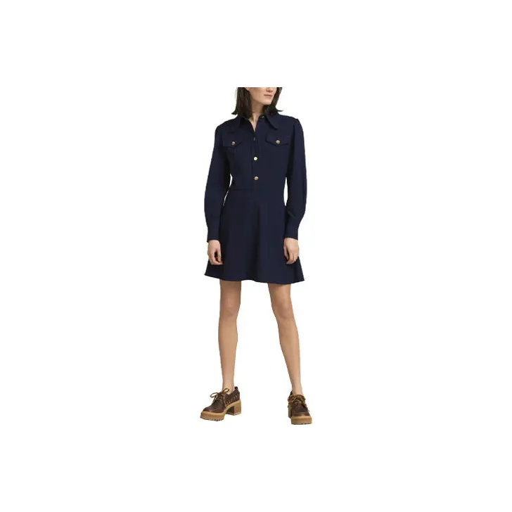 See By Chloe Long-Sleeved Dresses Women's Dark Blue-0