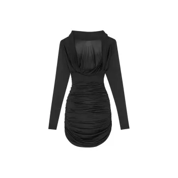 SAINT LAURENT Cowl Back Mini Dress