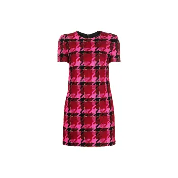 VERSACE Short Sleeved Dress Women's Red