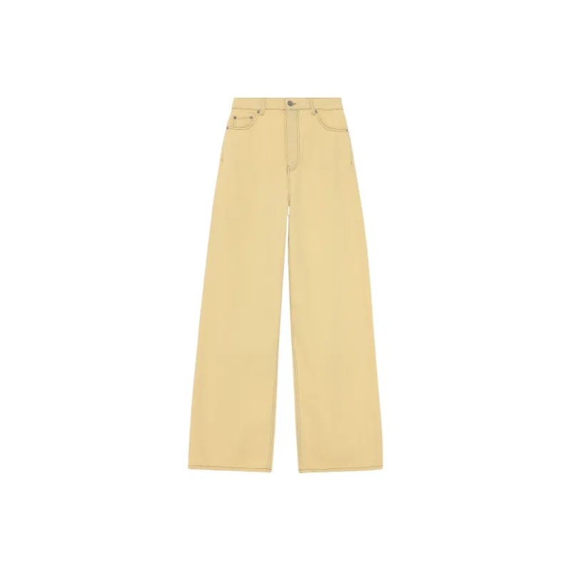GANNI Jeans Women's Light Yellow-0