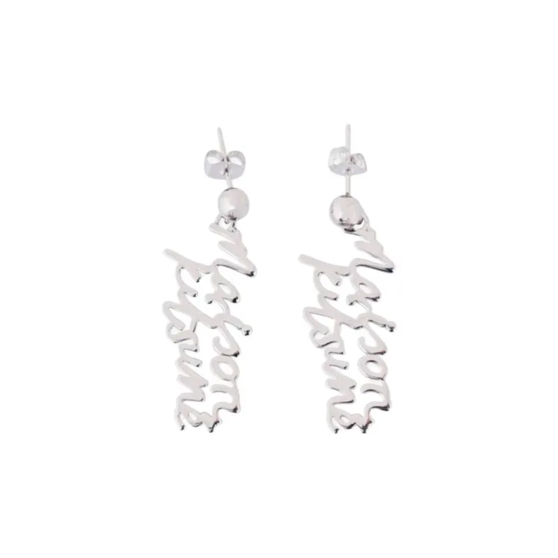 Maison Kitsune Handwritten logo Earrings-2