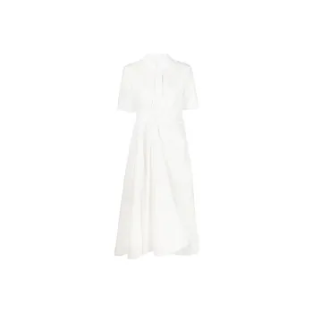 JIL SANDER Ruched Shirt Midi Dress